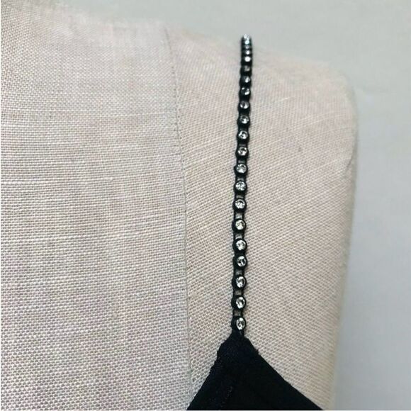 BLACK BODYCON MAXI DRESS SIZE MEDIUM
RHINESTONE STRAPS FITTED JERSEY CLASSIC - Picture 2 of 4